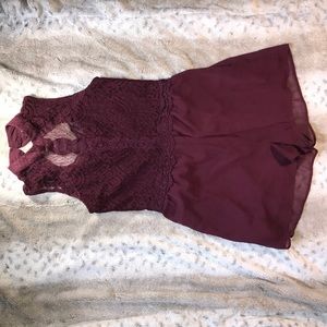 Maroon Romper